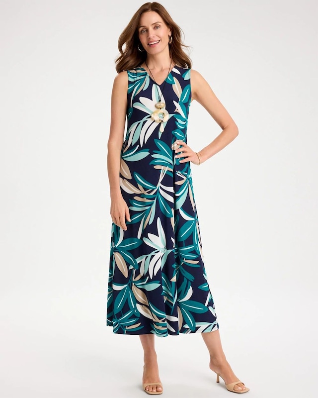 Travelers Palm Maxi Dress - image 1